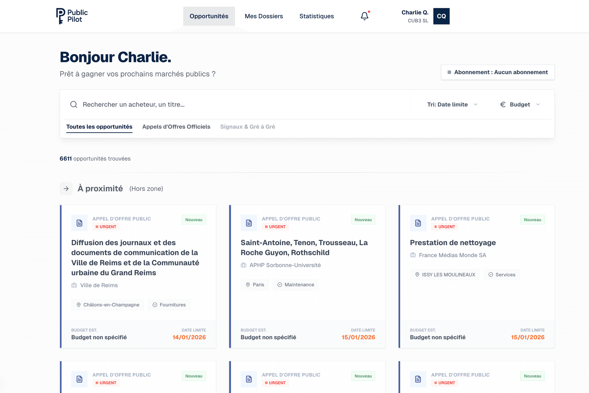 Capture d'écran illustrant : Filtres intelligents